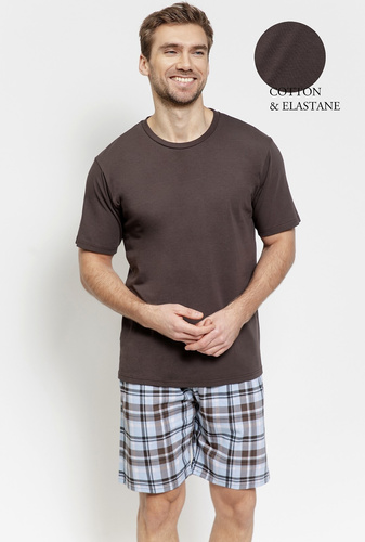 Taro 3578 Marcello мъжка пижама кафява – памук