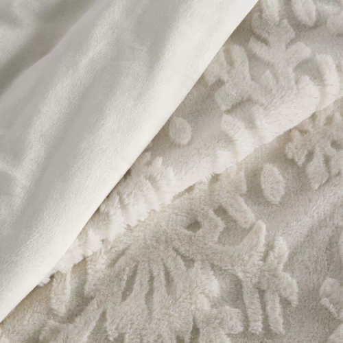 Blink 2 Еврофирано коледно одеяло, кремаво и златно