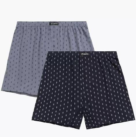 2MBX-057 Bokserki męskie Atlantic -granatowy-szary