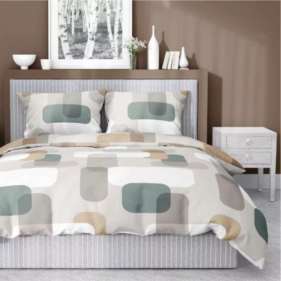 5487 A Спално бельо от сатен Detexpol Satin Stories, сиво | 100% памук, сатенирана тъкан, цип, подаръчна опаковка