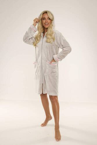 726 Serena Дамски халат De Lafense - сив