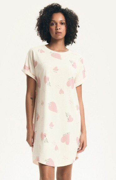 Нощница Elain 44496 Henderson – 100% памук, сърца, свободна кройка