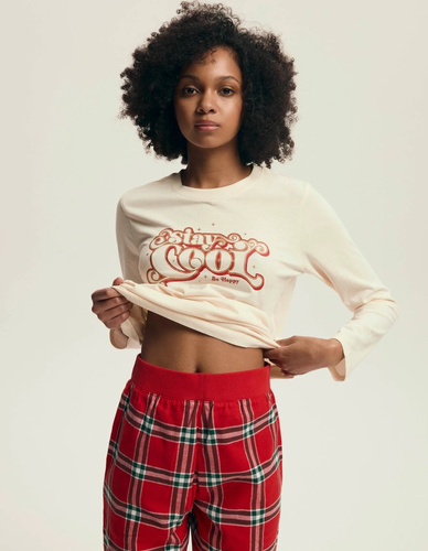 43718 Дамски коледен пижамен комплект Dotie Henderson, червен - дълъг ръкав и панталон