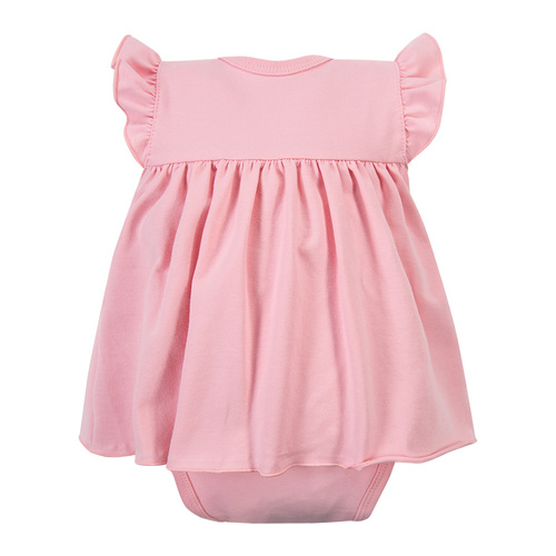 Боди туника за момиче Eevi Cherry розова черешки памук