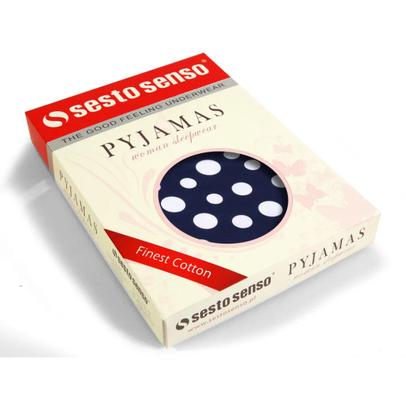 2077/09 Нощница, 3/4 ръкав Sesto Senso, тъмносиня