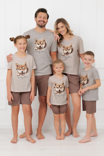 Дамска пижама Shiba Italian Fashion 100% памук шорти къс ръкав