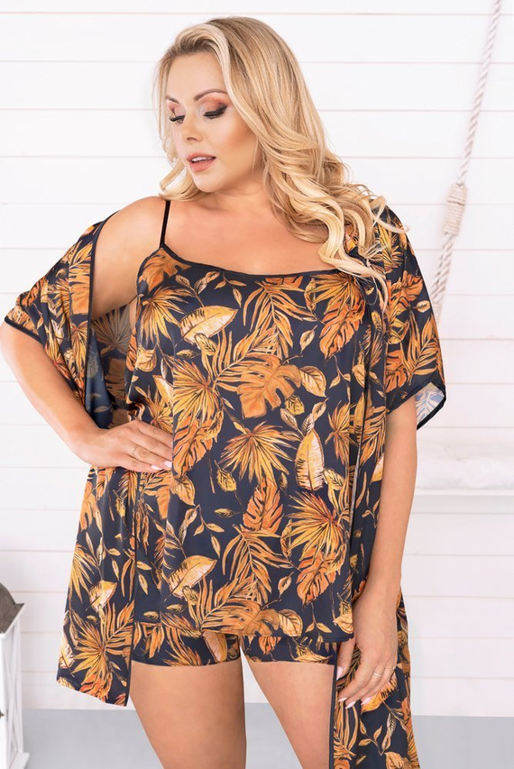 Monstera Дамски халат Италианска мода - печат 