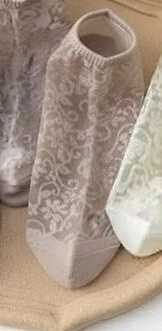 Stopki CC-251112 – дамски къси чорапи с мрежа и памук beige