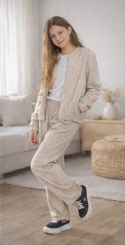 Панталон Bambarillo Cord бежов baby cord с джобове