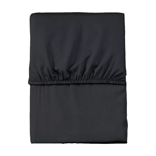 Микросатенен чаршаф с ластик Poly Detexpol гладък и удобен black