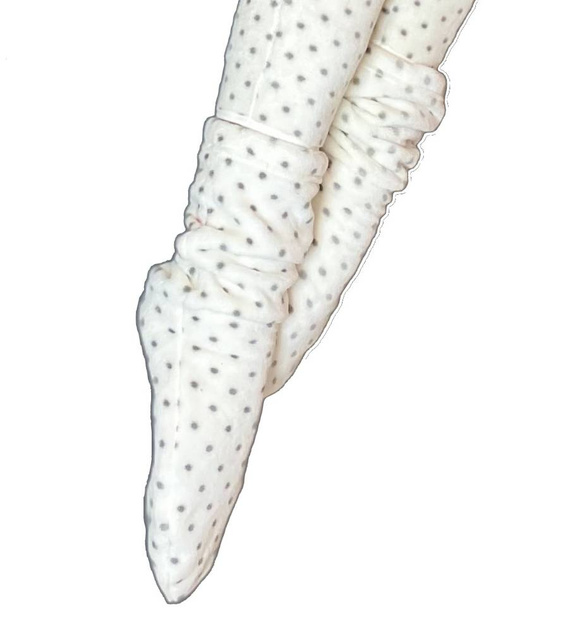 553/554 Wellsoft Гладки чорапи за сън De Lafense - екрю на малки точки