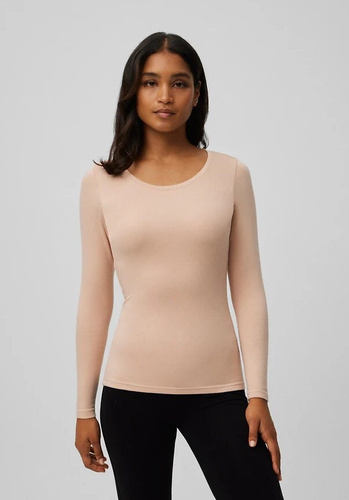 Дамска термо тениска Ysabel Mora 70017 в телесен цвят - мека, дишаща, хипоалергенна, с дълъг ръкав