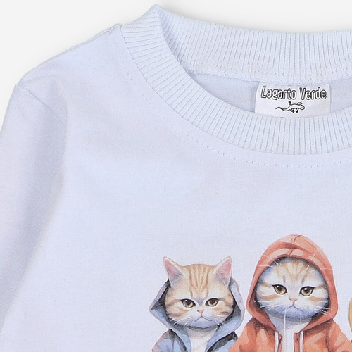 KAR-1010/BIA Момчешка блуза с дълъг ръкав Lagarto Verde бяла