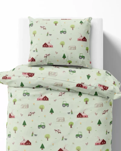 5441 A Farma Детско памучно спално бельо Detexpol мента
