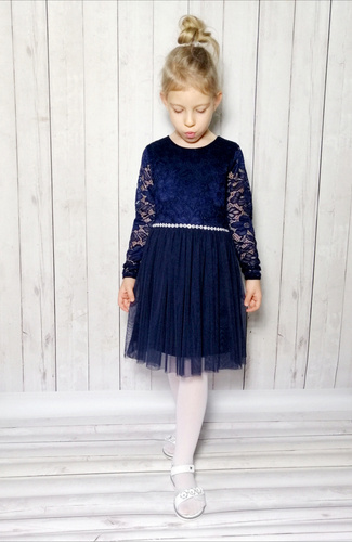 Рокля с дълъг ръкав Angel II Bambarillo, тъмносиня