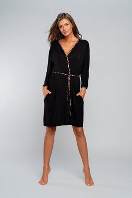 Eila Халат за баня Италианска мода 3/4 ръкав - леопардов принт