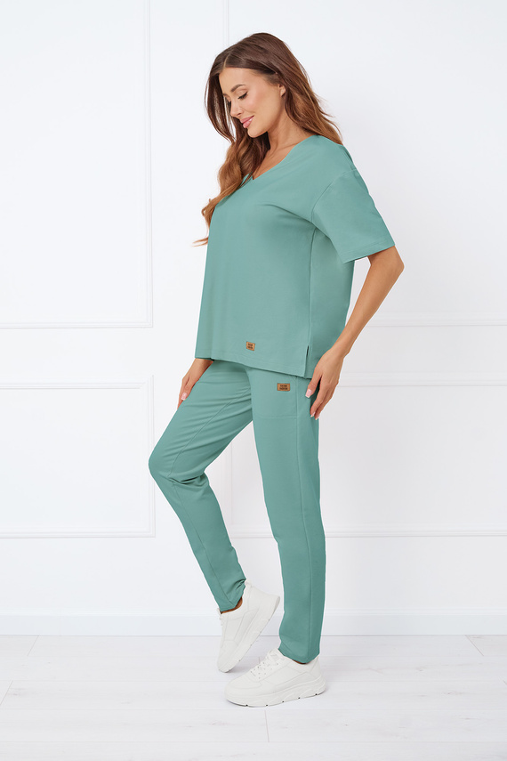 Caro Блуза с къс ръкав Италианска мода - градински чай 