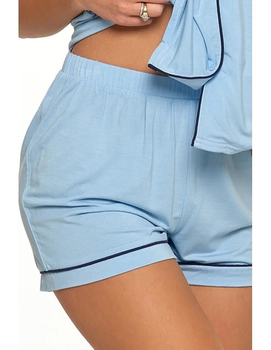 PDD4900-022 Дамска пижама с къс ръкав Moraj - синя