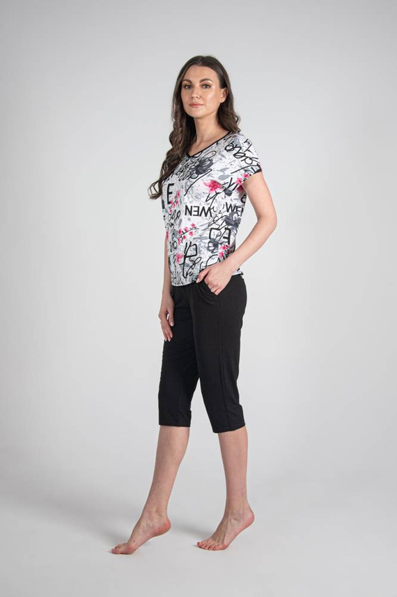 676 Дамска пижама с подметка Forex - бяла