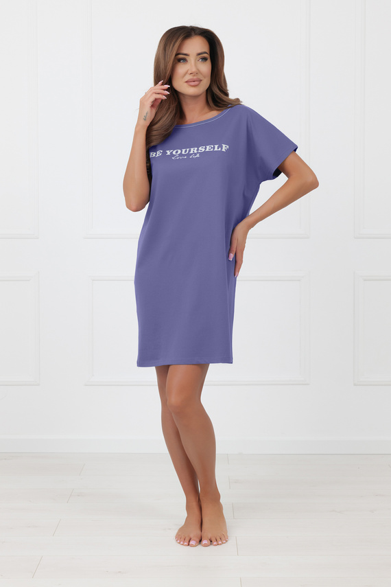 Дамска нощница Rima Italian Fashion 100% памук къс ръкав