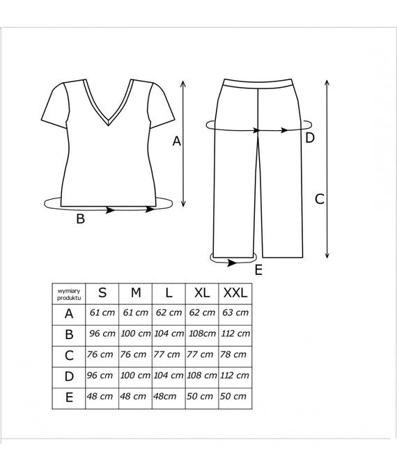 Amaris 3/4 Piżama damska Donna - ecru-brązowy