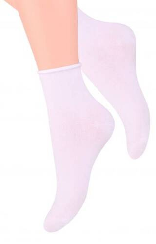 арт.125 Bamboo Дамски чорапи Steven - 002 бели