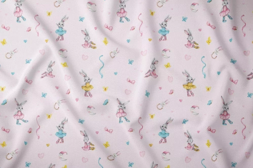 3810 Страна на мечтите Памучно детско спално бельо заек балет Каро