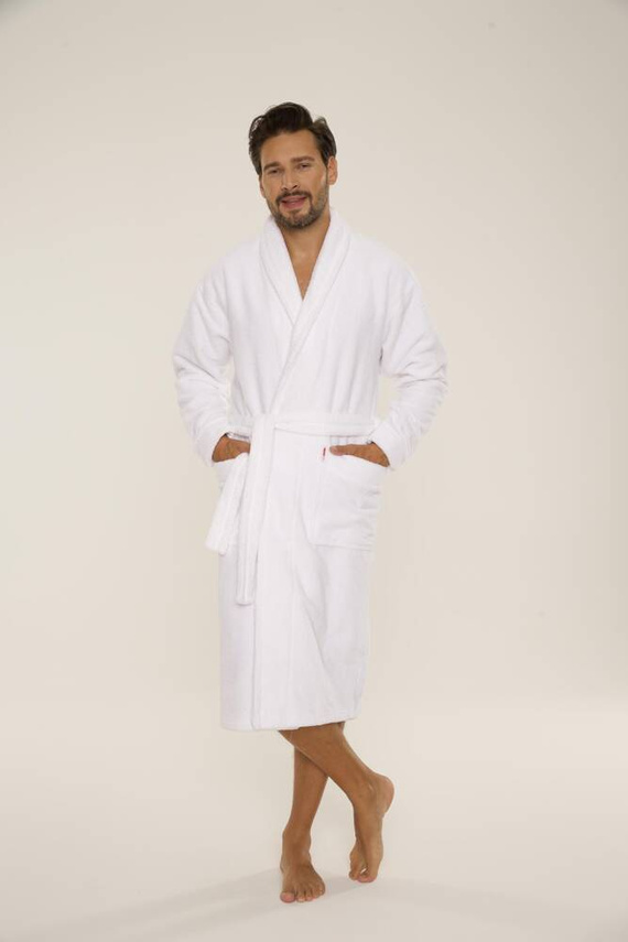 735 Manuele мъжки халат De Lafense - бял