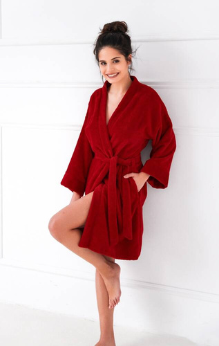 Ролков халат за жени Sensis - червен
