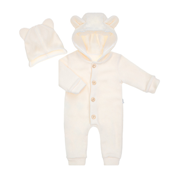 141297 Pajac polarowy + czapka Nicol