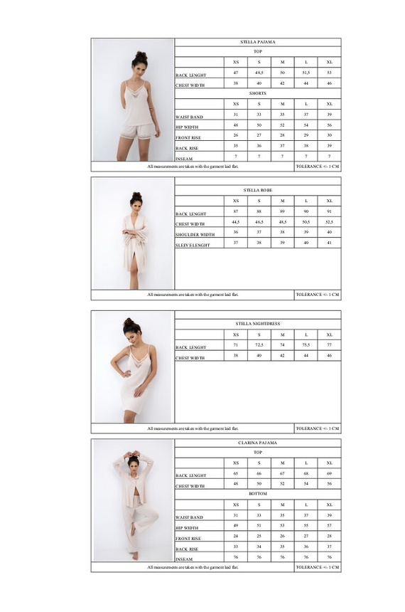 Дамска пижама Sensis Stella бежова – лятна пижама от модал с дантела