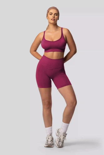 Spaio PUSH-UP PRO моделиращи безшевни шорти фитнес висок колан red wine