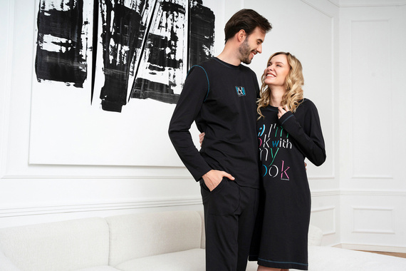 Нощница Olza Италианска мода - черна