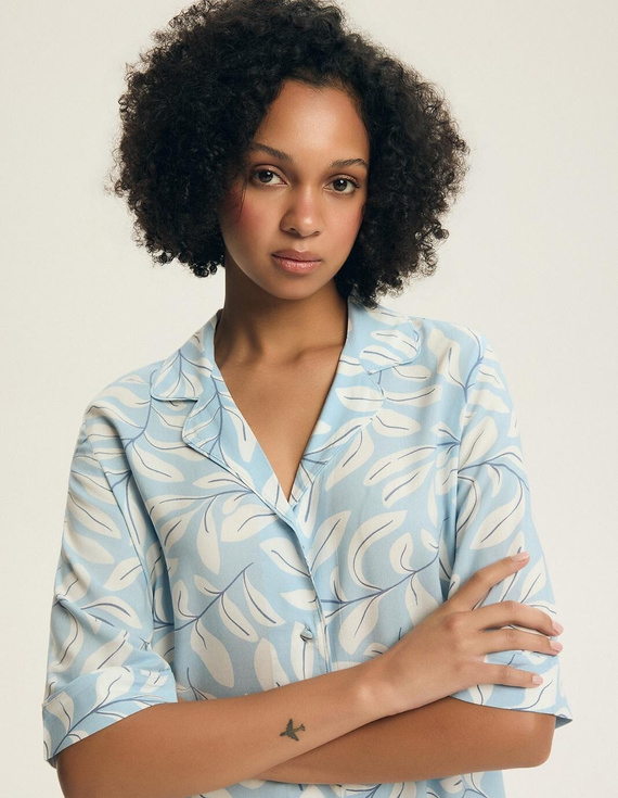 Дамска пижама 44482 Estes 100% вискоза с копчета