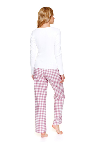 Doctor Nap 7302 – Дамска пижама с дълъг ръкав и панталон на каре