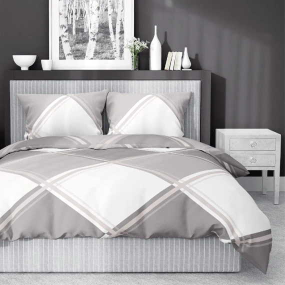 4683 Спално бельо от бежов сатен A Home Satin Detexpol