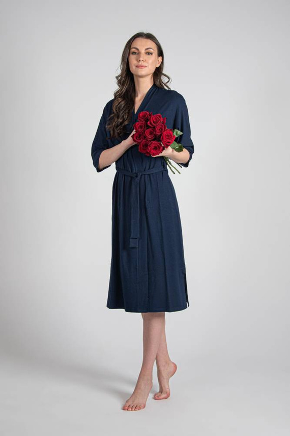 942 Visa Дълъг халат De Lafense - тъмносин