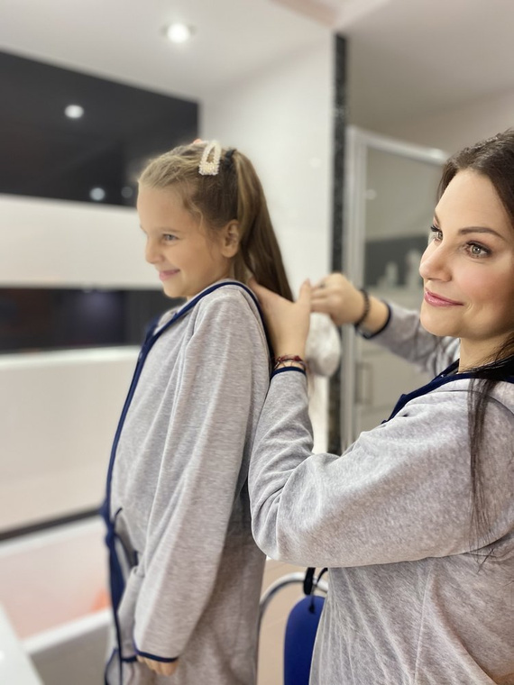 374 / 375 Детски халат Desiree - сив