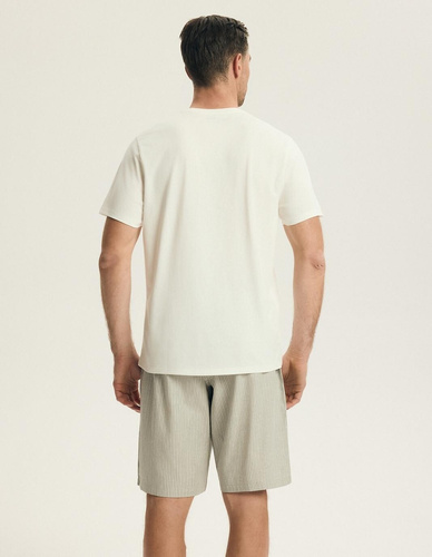 Мъжка пижама Henderson 43454 Nigri крем – 100% памук, лятна