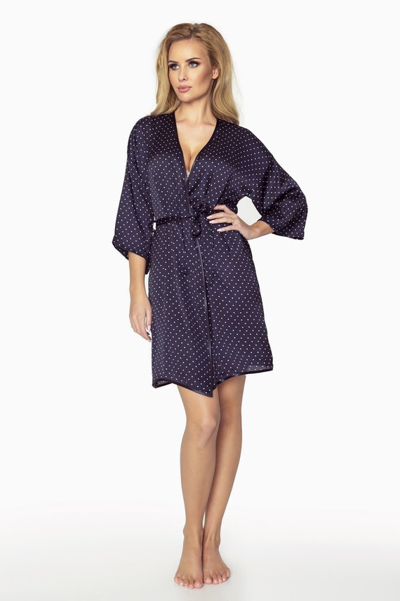 370 Дамски халат Laurine Forex - тъмно син