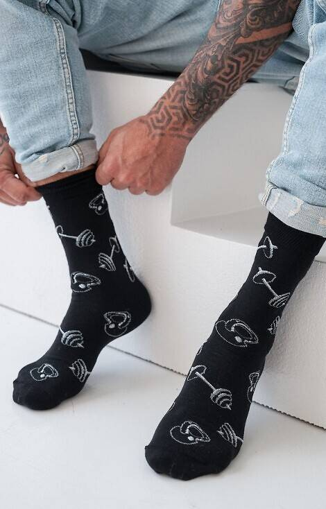 Мъжки чорапи Avangard 0125-110 gym Milena - черни