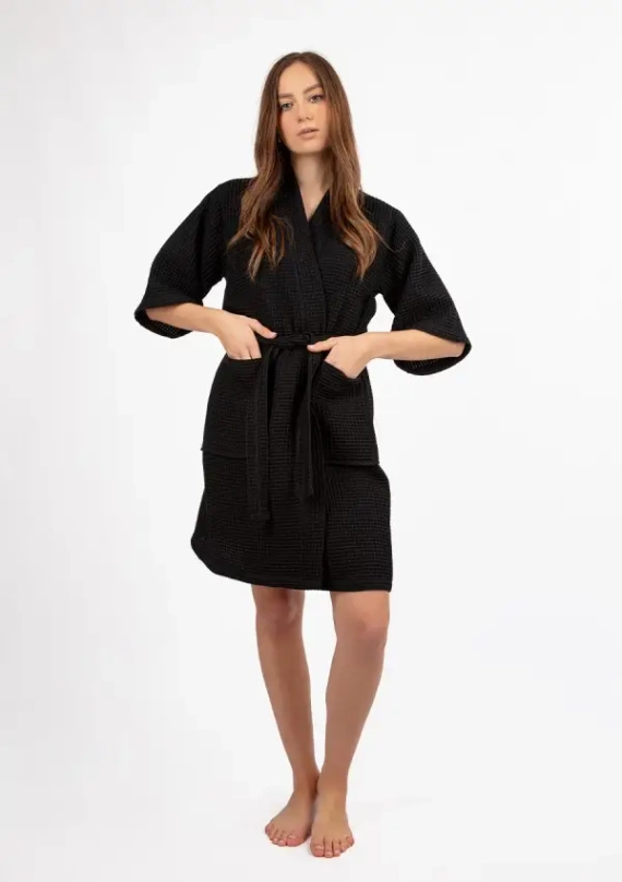 DK-W-01 Дамски халат Dkaren - черен