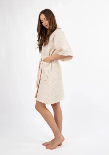DK-W-01 Дамски халат Dkaren - екрю