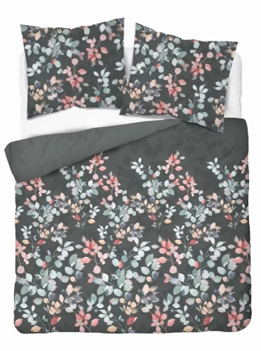 5084 A Home Satin Спално бельо от сатен с клонки Detexpol графит