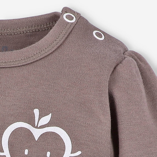ABN-5296/CZE Happy Apples Органично памучно боди Нини кафяво