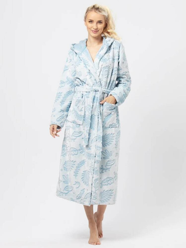 LGL 535 Дълъг дамски халат Key-син