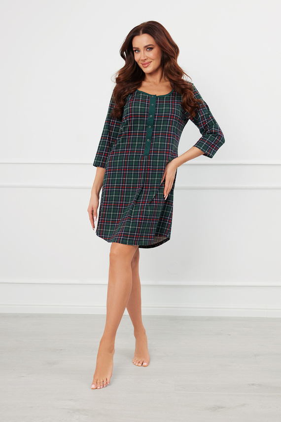 Foggia нощница с разкопчани копчета Италианска мода - принт 