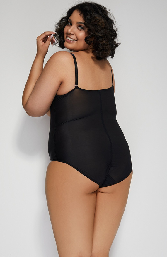 Оформящо боди Softly Mitex – коригиращо, презрамки, черно