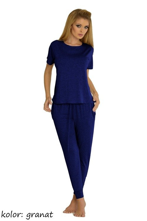 524 Paula Дамска пижама De Lafense - тъмносиня