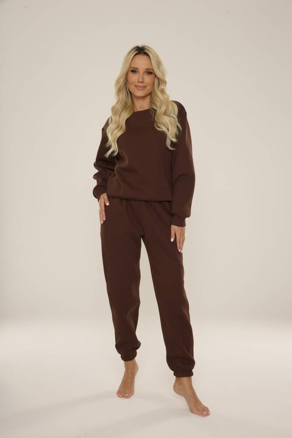 812 Дамски спортен костюм Indigo Forex - шоколад